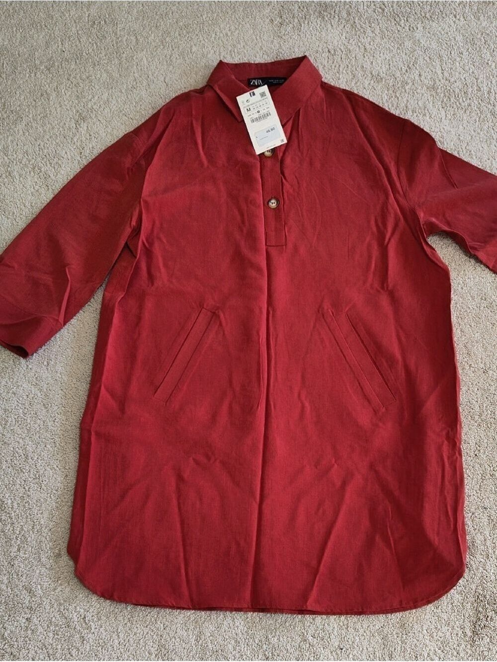 Zara Button-Placket Tunic